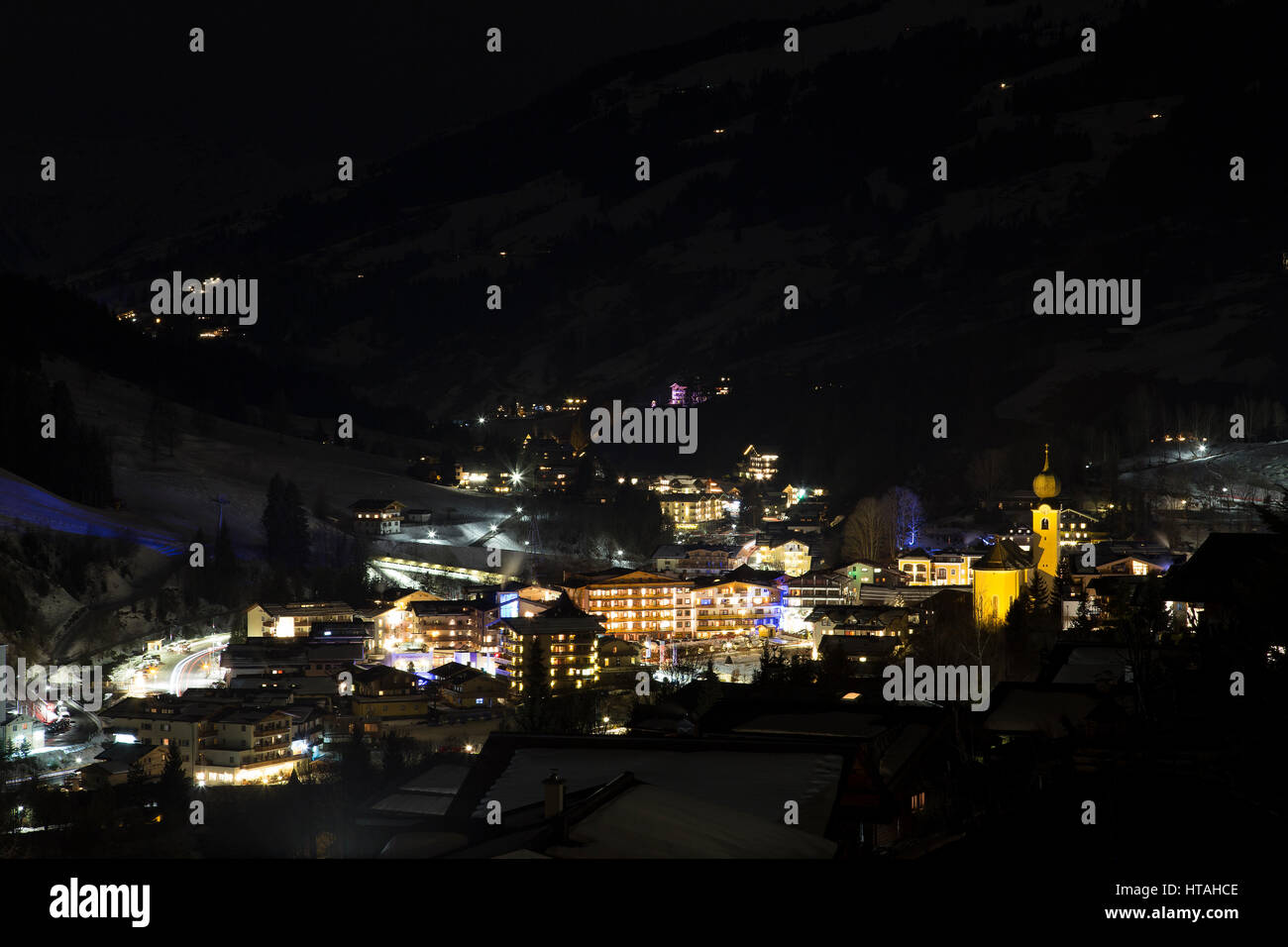 Saalbach - Austrian Ski Resort Stock Photo