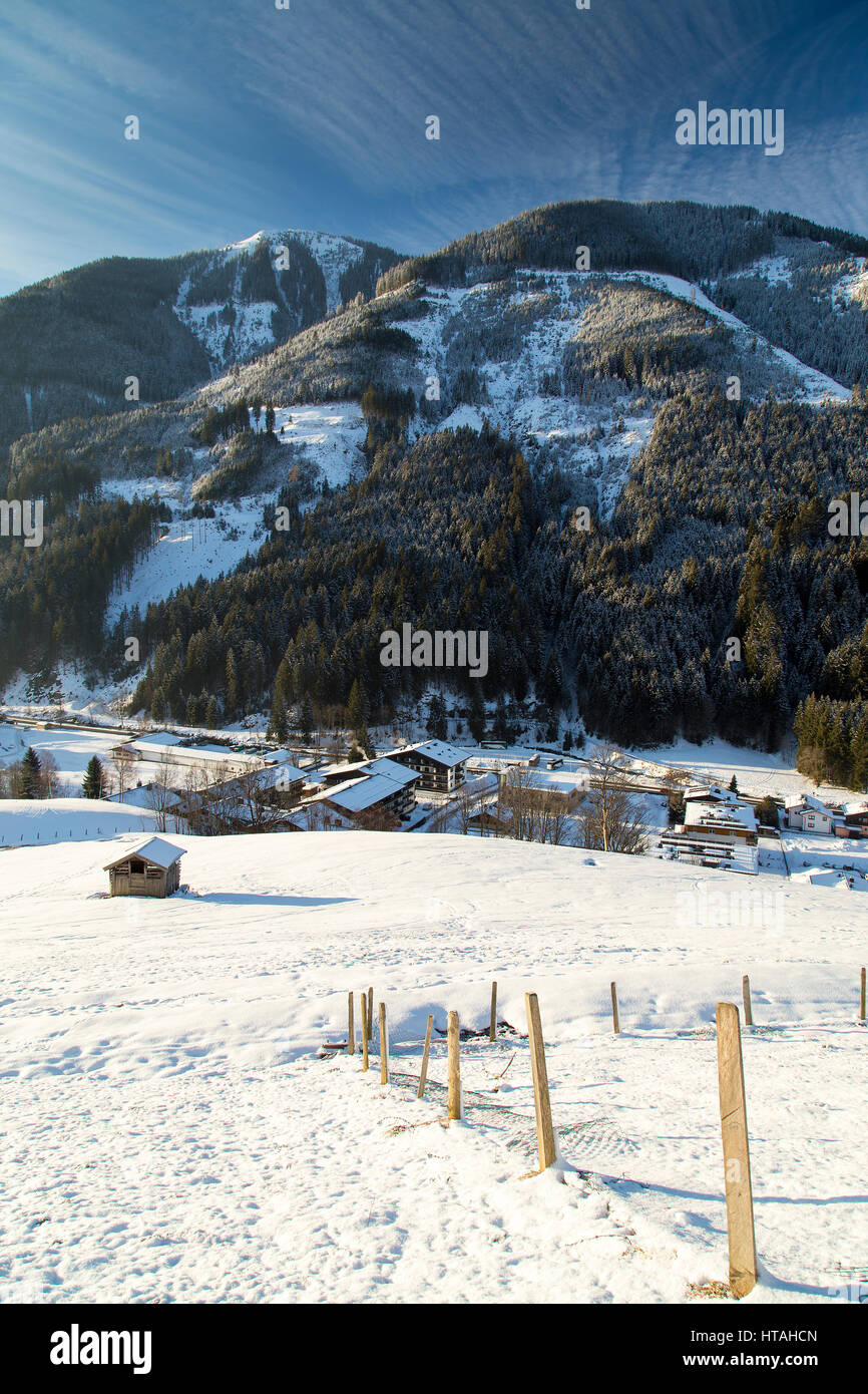 Saalbach Hinterglemm - Austrian Ski Resort Stock Photo
