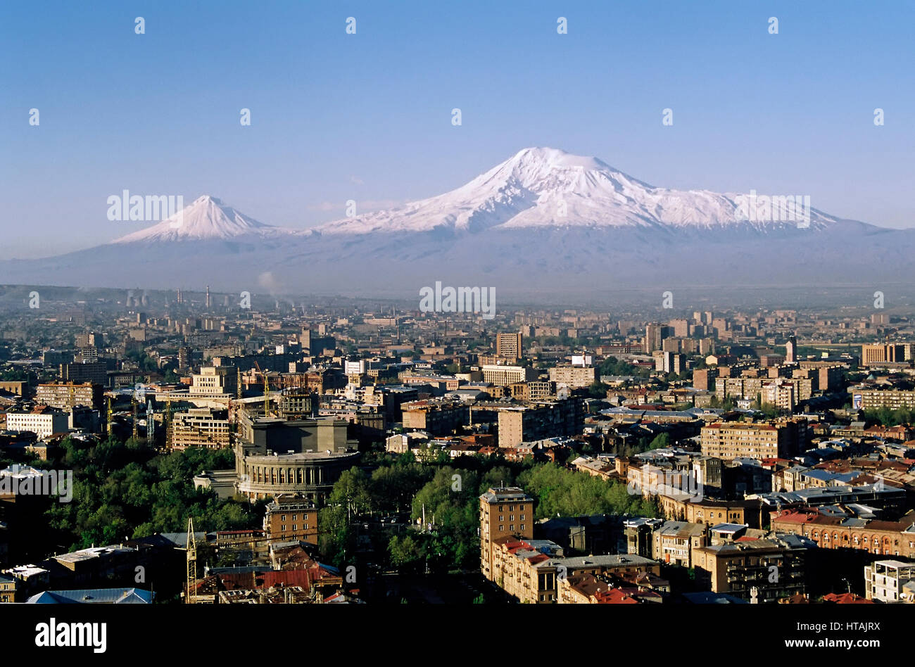 View of the majestic Mount Ararat from Yerevan, Armenia...legendary