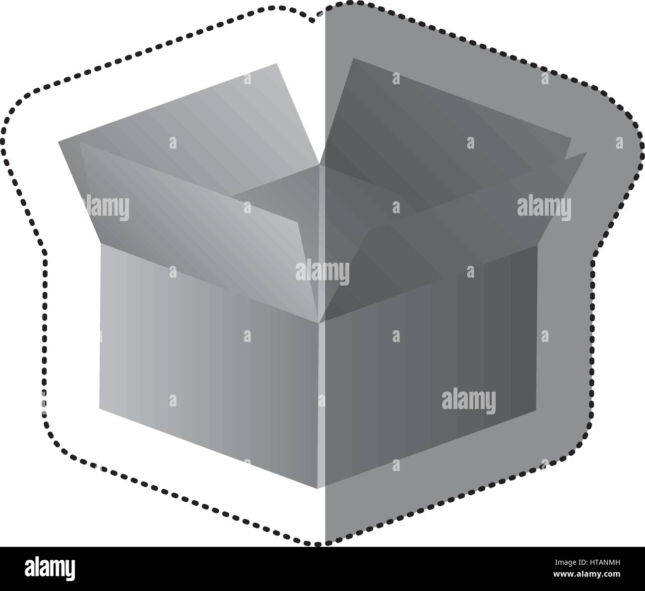 silver box opened icon, vector illustraction design image Stock Vector ...