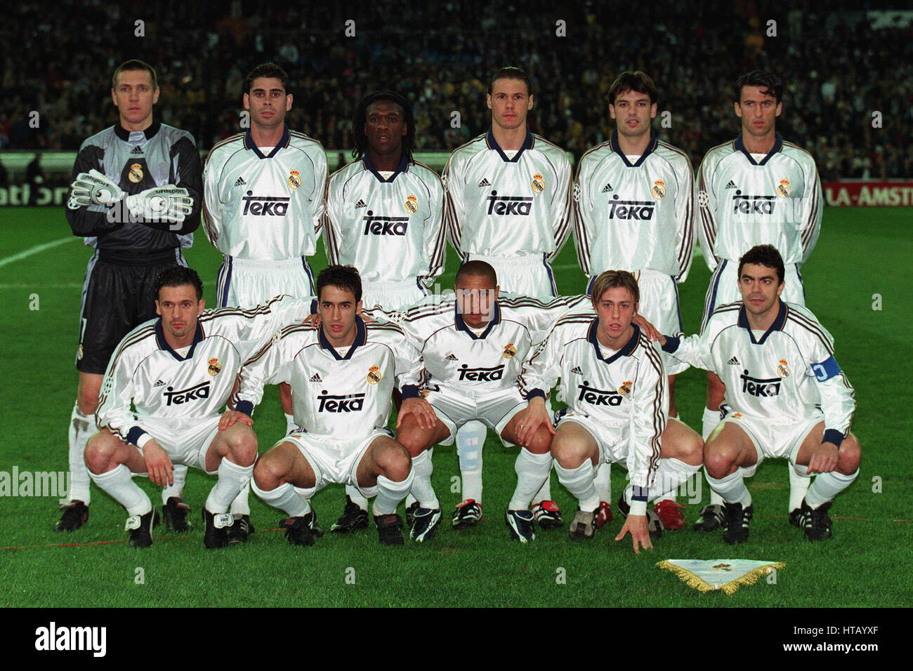 REAL MADRID TEAM GOUP REAL MADRID CHAMPIONS LEAGUE 03 March 1999 Stock