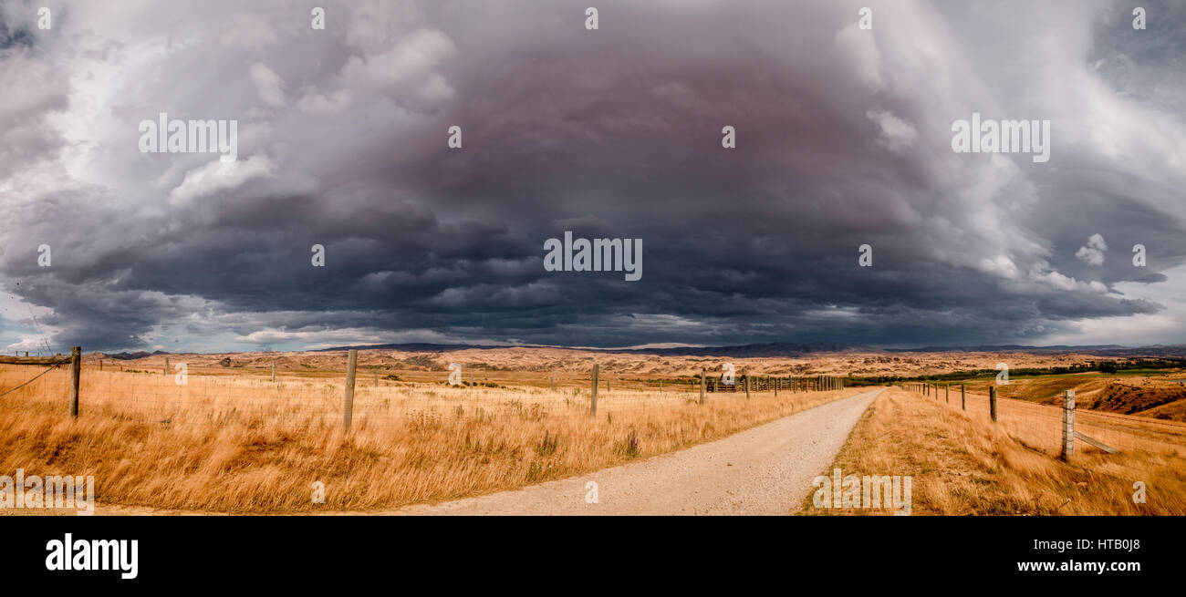 Super storm in south island, New Zealand Stock Photo