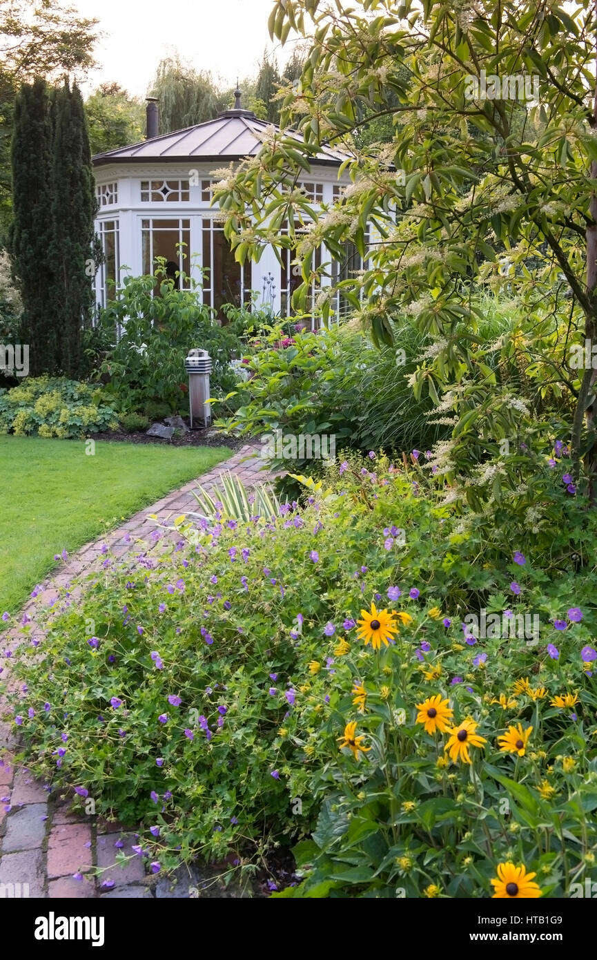 Garden , Garten der Familie Osterloh, Visbek Stock Photo Alamy