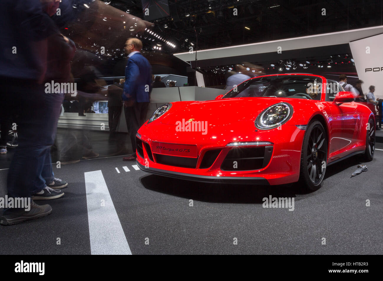 The Porsche 911 Targa 4 GTS at the 87th 2017 Geneva International Motor  Show in Palexpo, Switzerland Stock Photo - Alamy