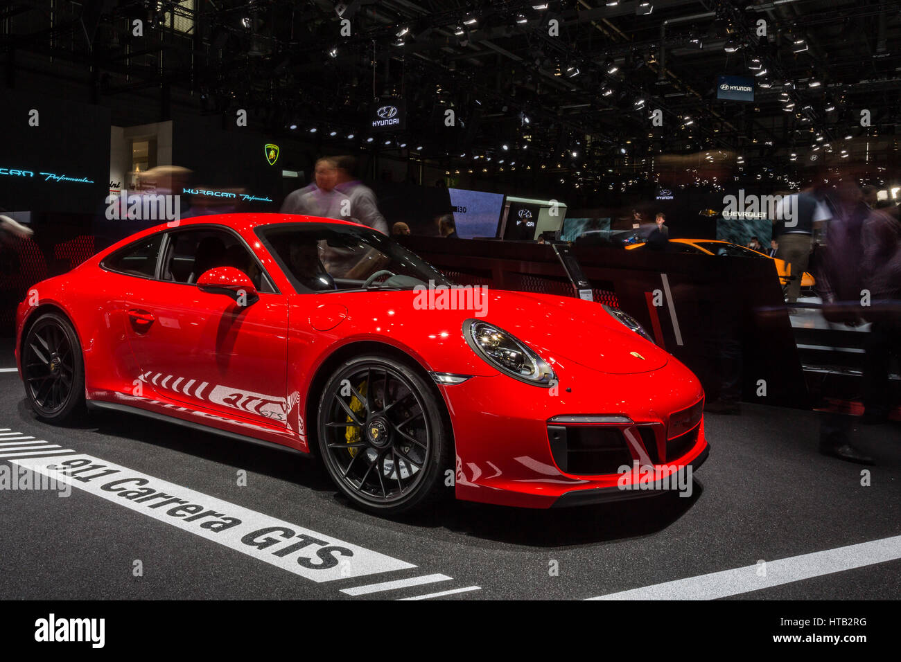 The Porsche Carrera GTS at the 87th 2017 Geneva International Motor Show in  Palexpo, Switzerland Stock Photo - Alamy