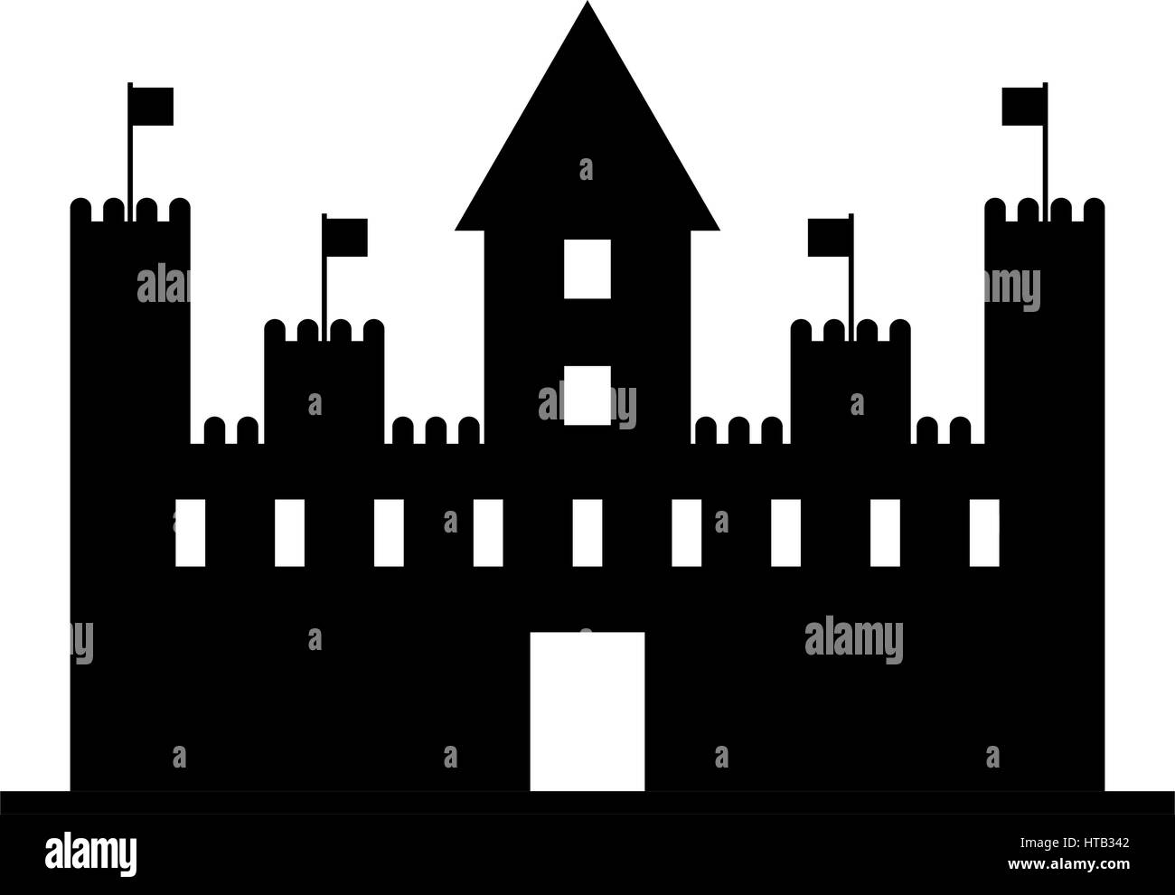 castle icon illustrated on a white background in vector Stock Vector ...