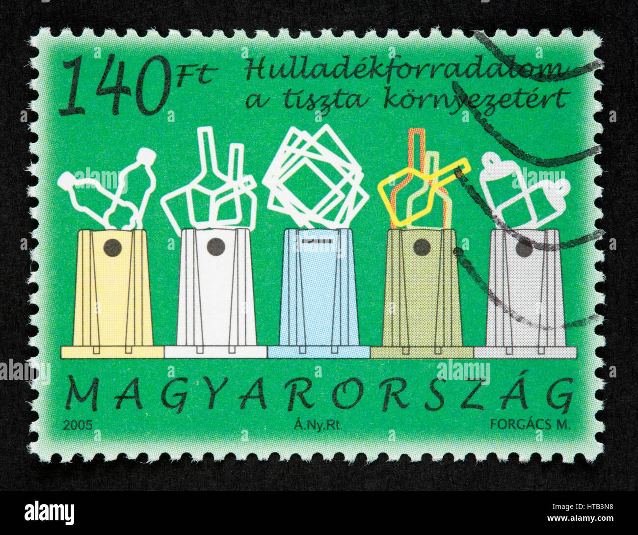 Hungarian postage stamp Stock Photo - Alamy