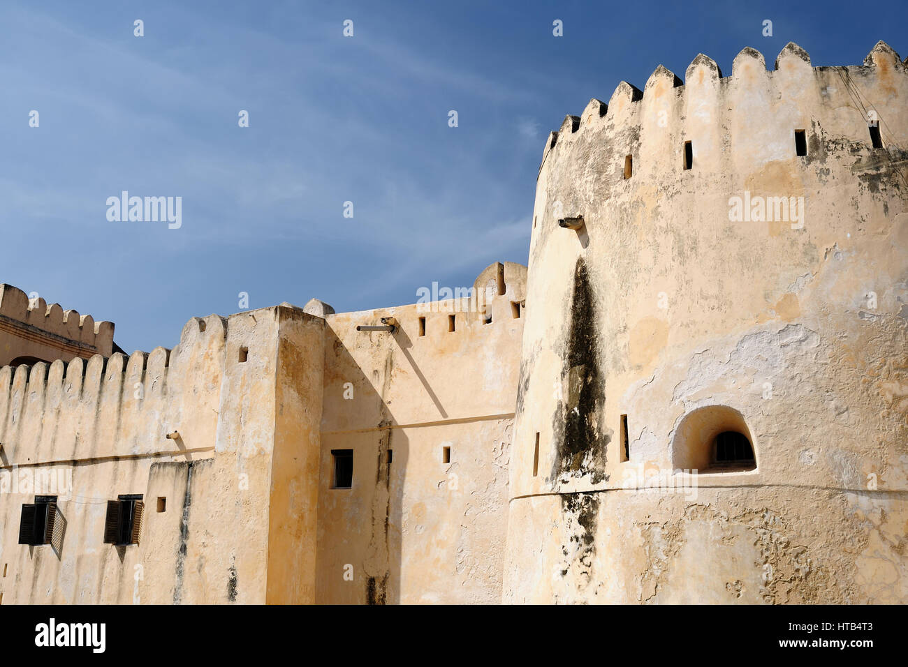 Lamu Fort is a fortress in the town of Lamu in northeastern Kenya Stock Photo
