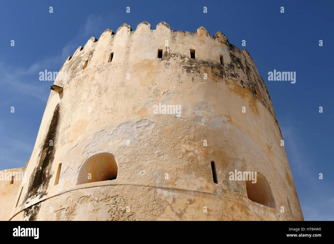 Lamu Fort is a fortress in the town of Lamu in northeastern Kenya Stock Photo