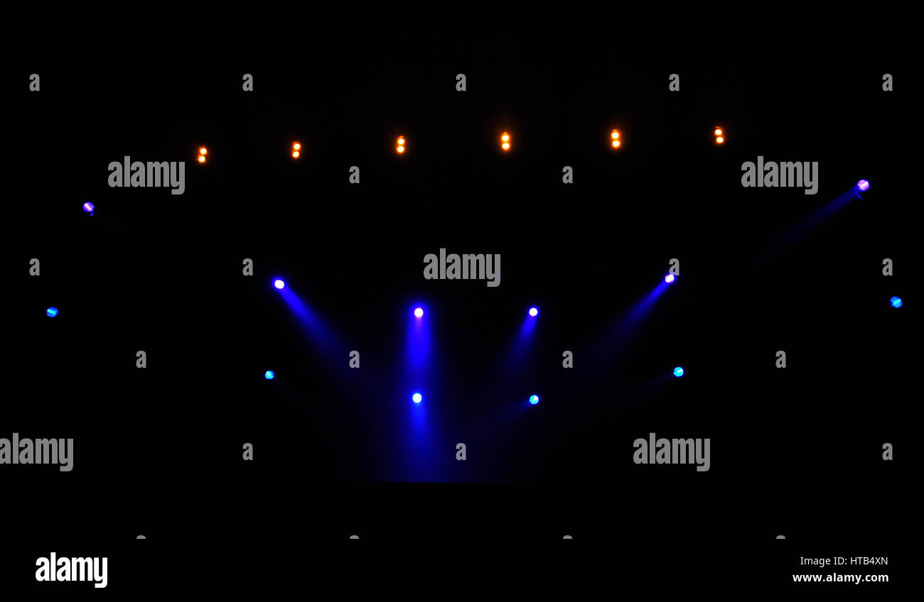 Stage lights during a live concert Stock Photo Alamy