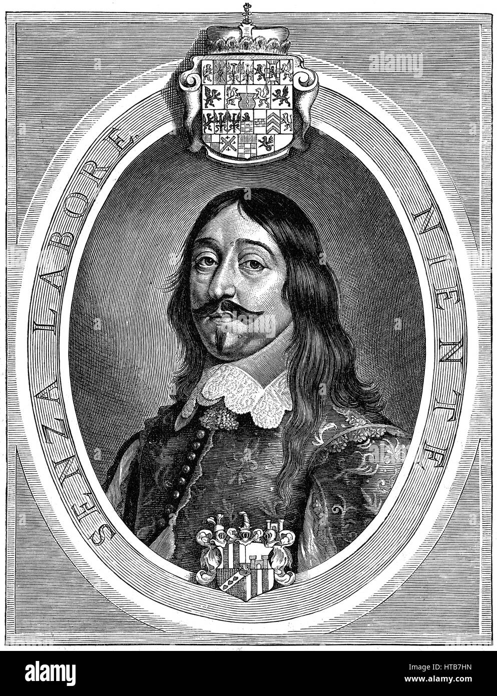 Johann VIII. Graf zu Sayn-Wittgenstein-Wittgenstein, 1601-1657, a German Earl as Swedish colonel, the Thirty Years' War Stock Photo