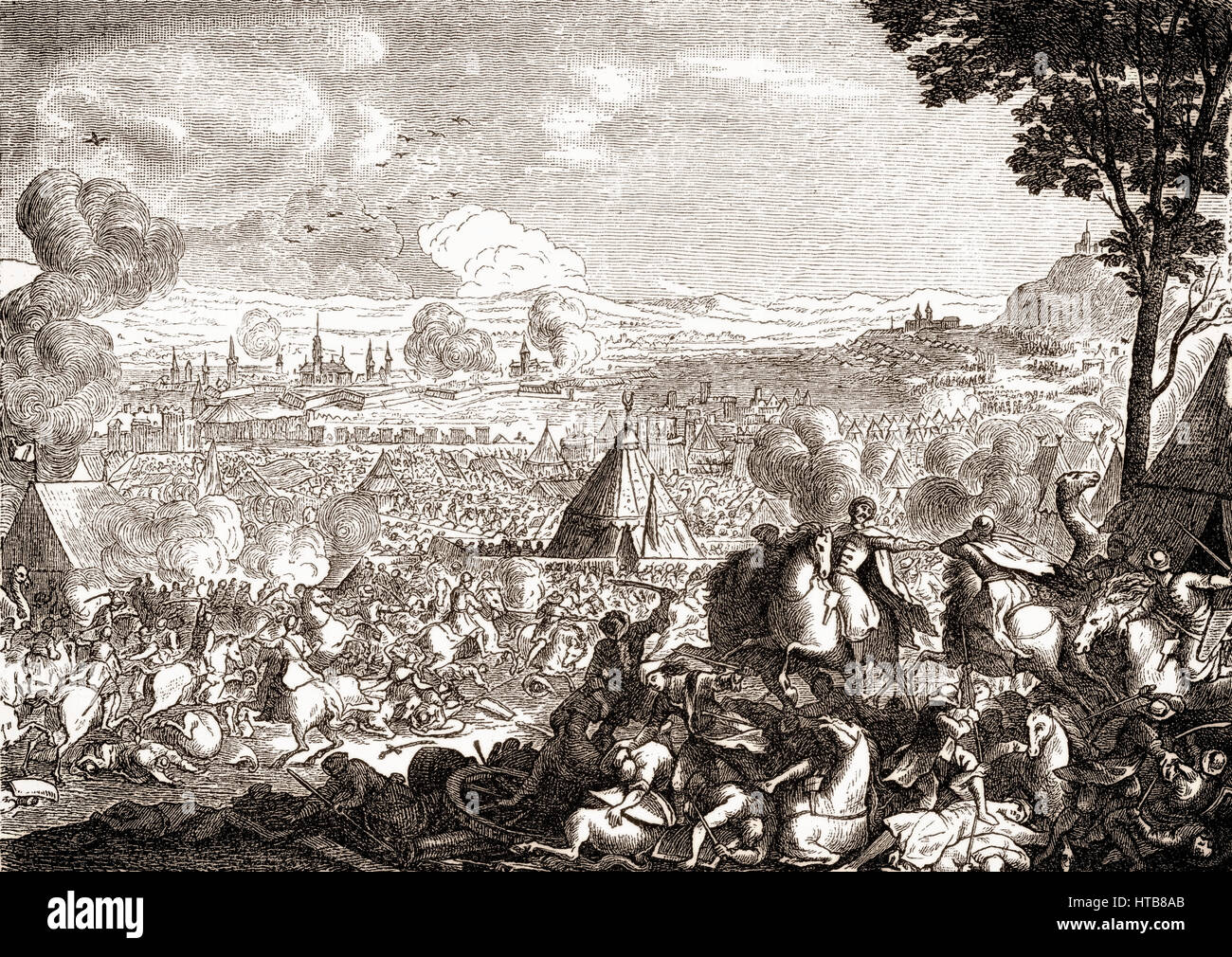 The Battle of Vienna,  1683 Stock Photo