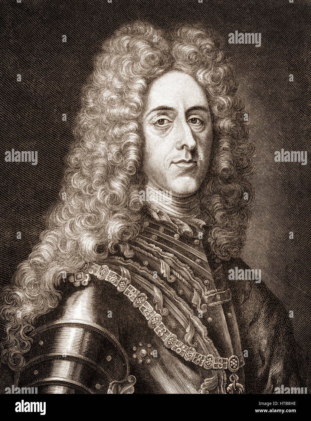 Prince Eugene of Savoy, Principe Eugenio di Savoia-Carignano, 1663-1736, commander of the House of Austria, President of the Imperial War Council, dip Stock Photo