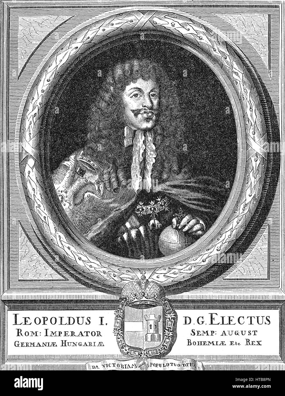 Leopold I, Leopold Ignaz Joseph Balthasar Felician; 1640-1705, Holy Roman Emperor, King of Hungary, Croatia and Bohemia Stock Photo