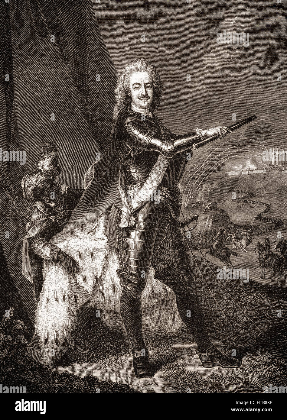 Leopold I, Prince of Anhalt-Dessau and called the Old Dessauer, 1676 - 1747, Prince of Anhalt-Dessau, Stock Photo