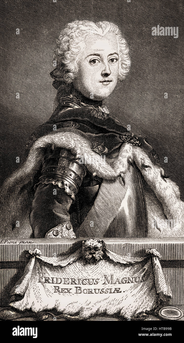 Young Crown Prince Frederick, Frederick the Great or Frederick II Stock