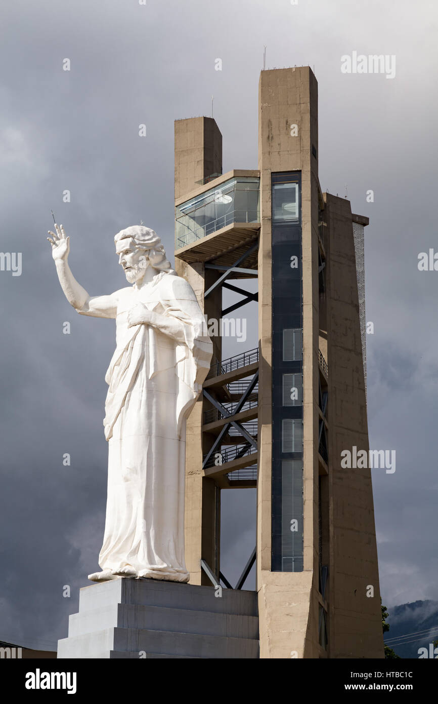 Portrait view of the El Santisimo Jesus Statue near Bucaramanga, Colombia Stock Photo Alamy