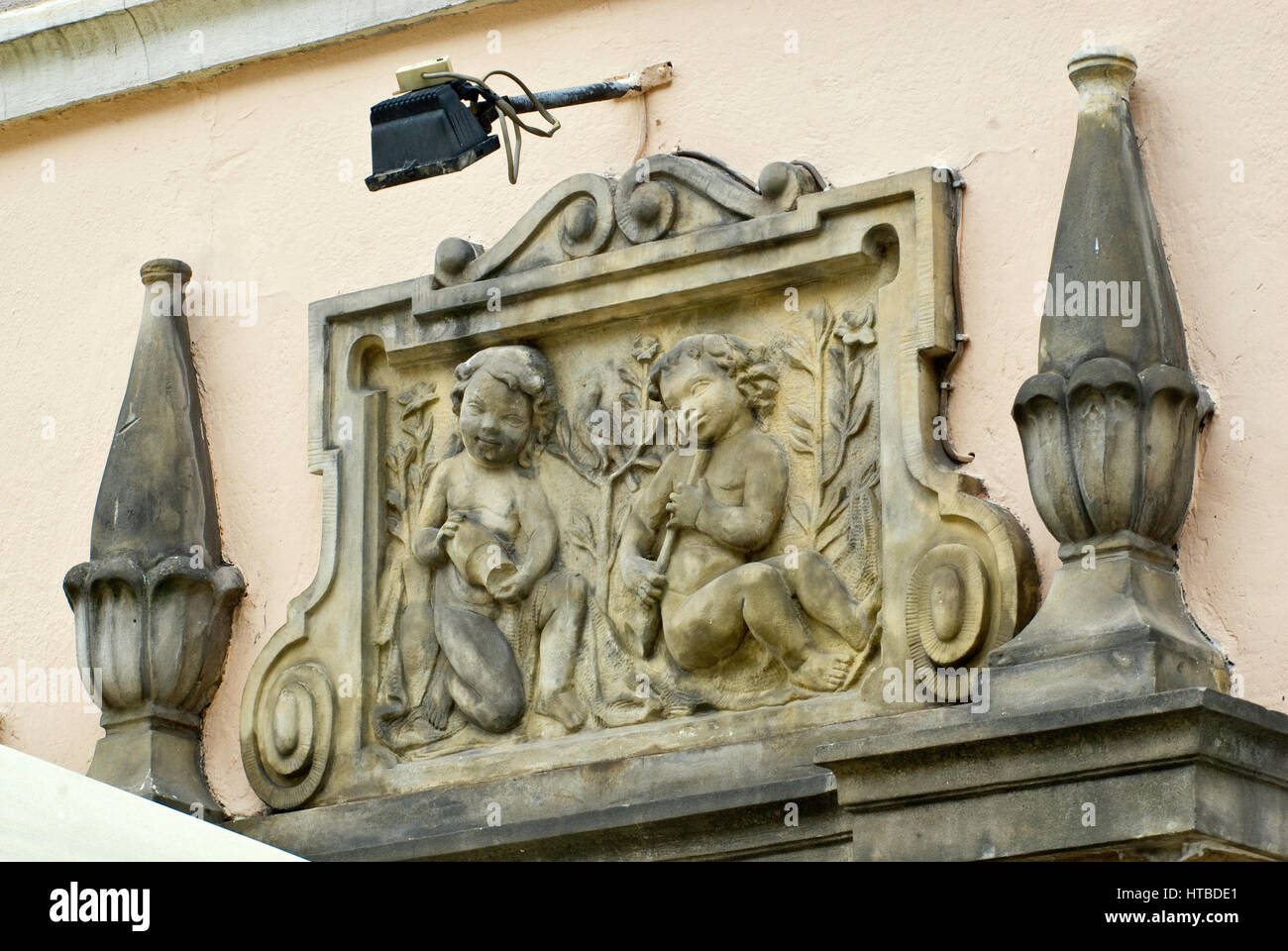Low relief at ulica Dluga (Long Street) in Gdansk, Pomerania, Poland Stock Photo