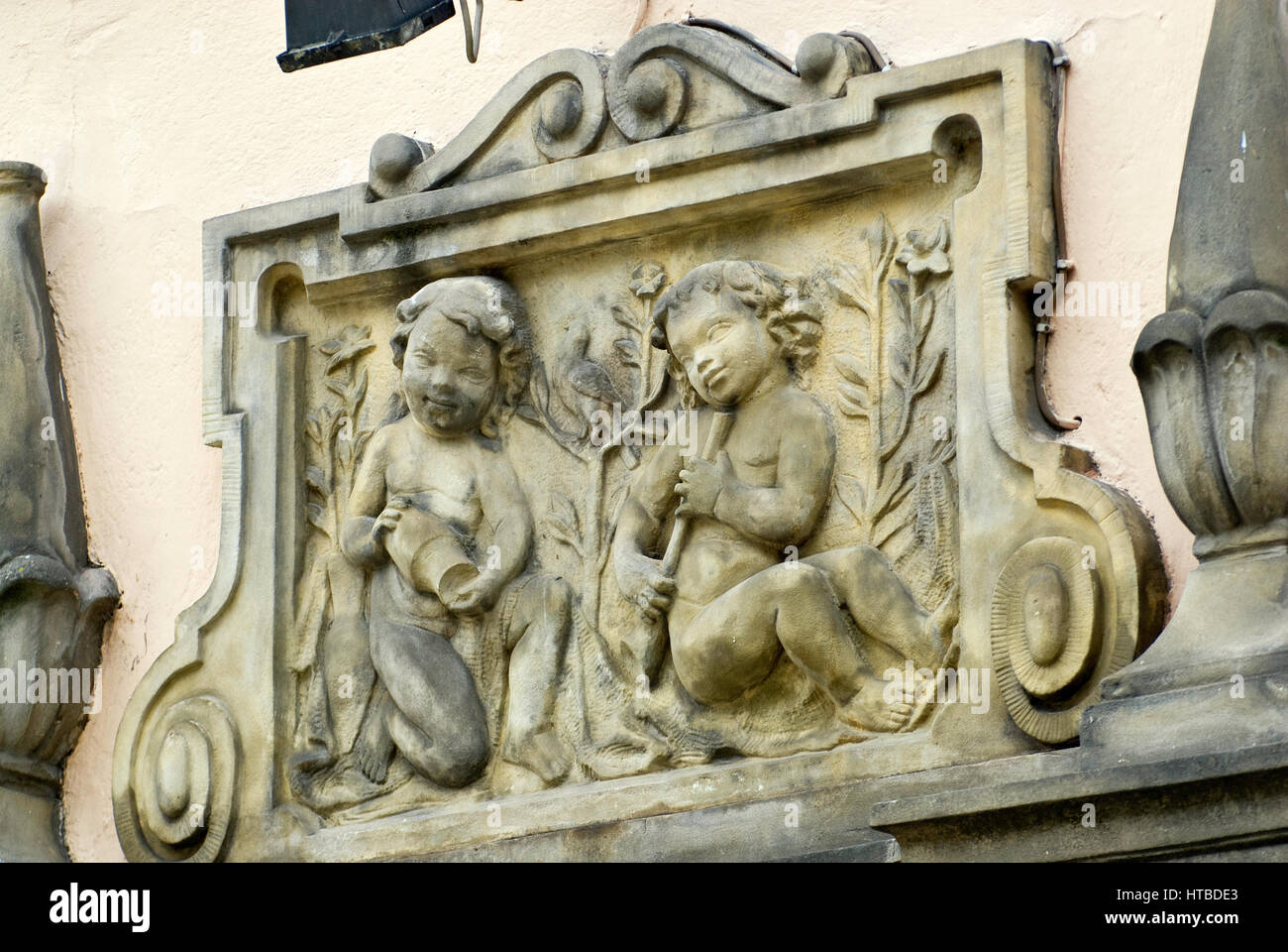 Low relief at ulica Dluga (Long Street) in Gdansk, Pomerania, Poland Stock Photo