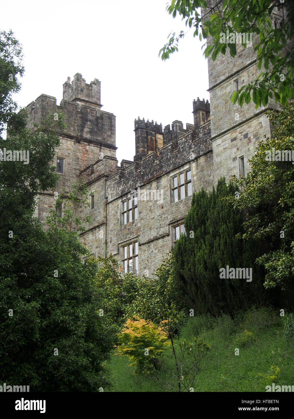 Lismore castle with trees and gardens in Ireland Stock Photo Alamy