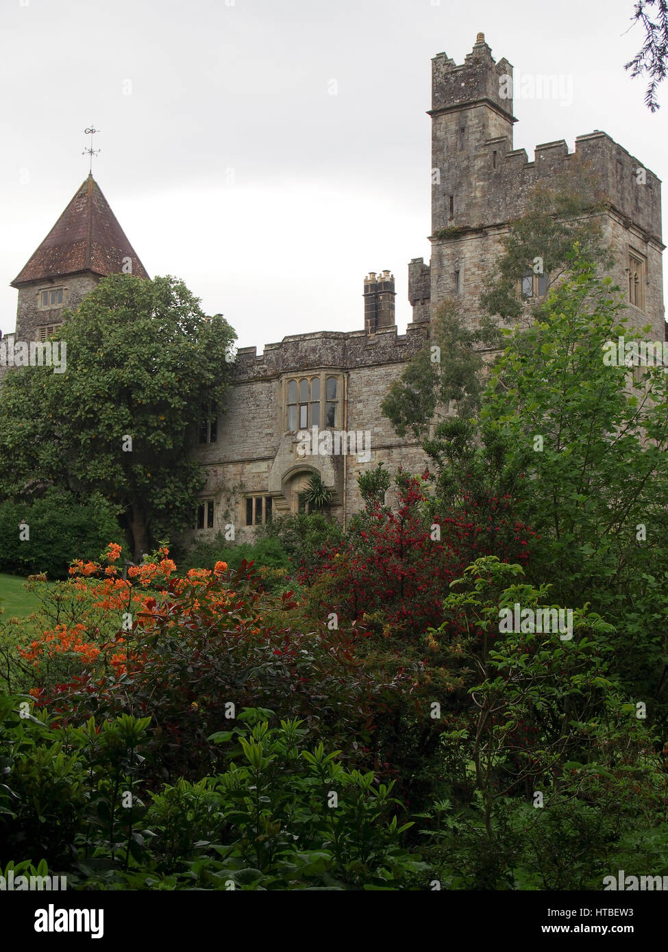 Lismore castle with trees and gardens in Ireland Stock Photo Alamy