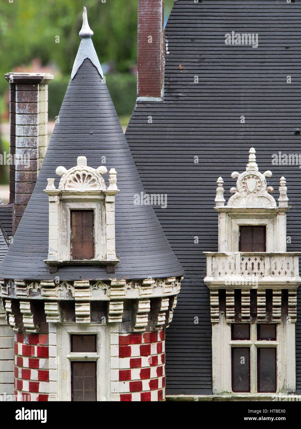 Detail of a model manor house in Amboise, France Stock Photo