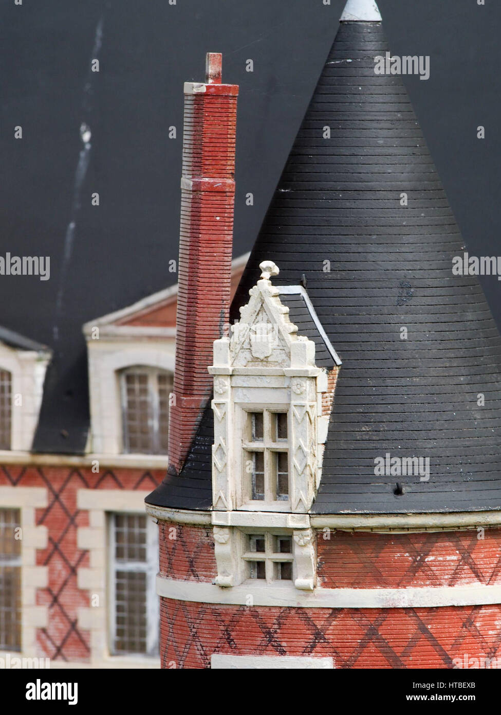 Detail of a model manor house in Amboise, France Stock Photo