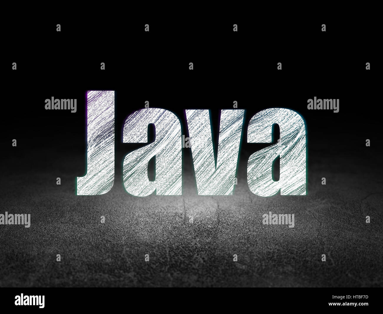 Software concept: Java in grunge dark room Stock Photo