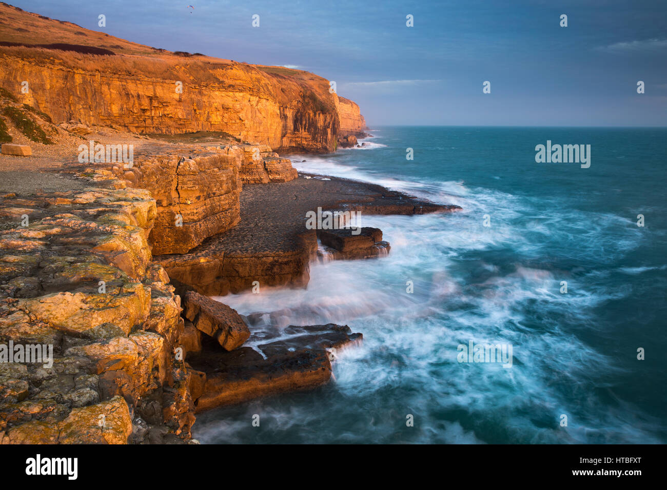 Dancing Ledge, Purbeck, Jurassic Coast, Dorset, England, UK Stock Photo