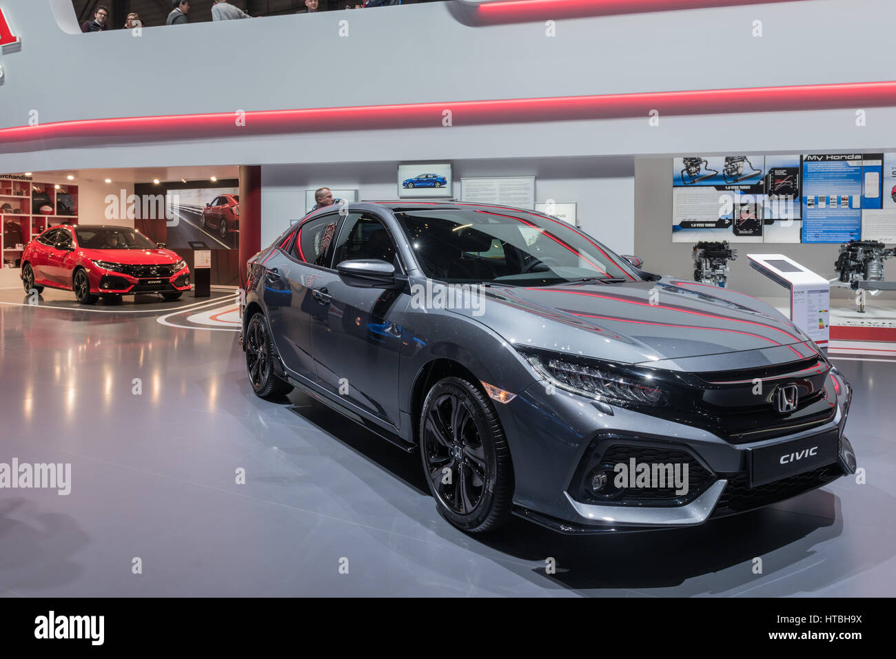 Honda Civic at the Geneva, Switzerland international car and motor show  Stock Photo - Alamy