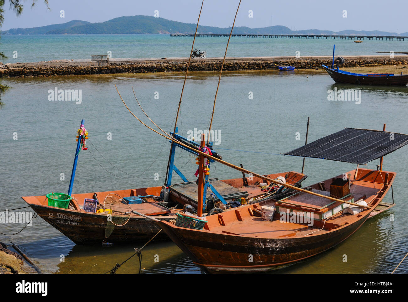 Fishing Boats In Rayong Thailand Stock Photo Alamy