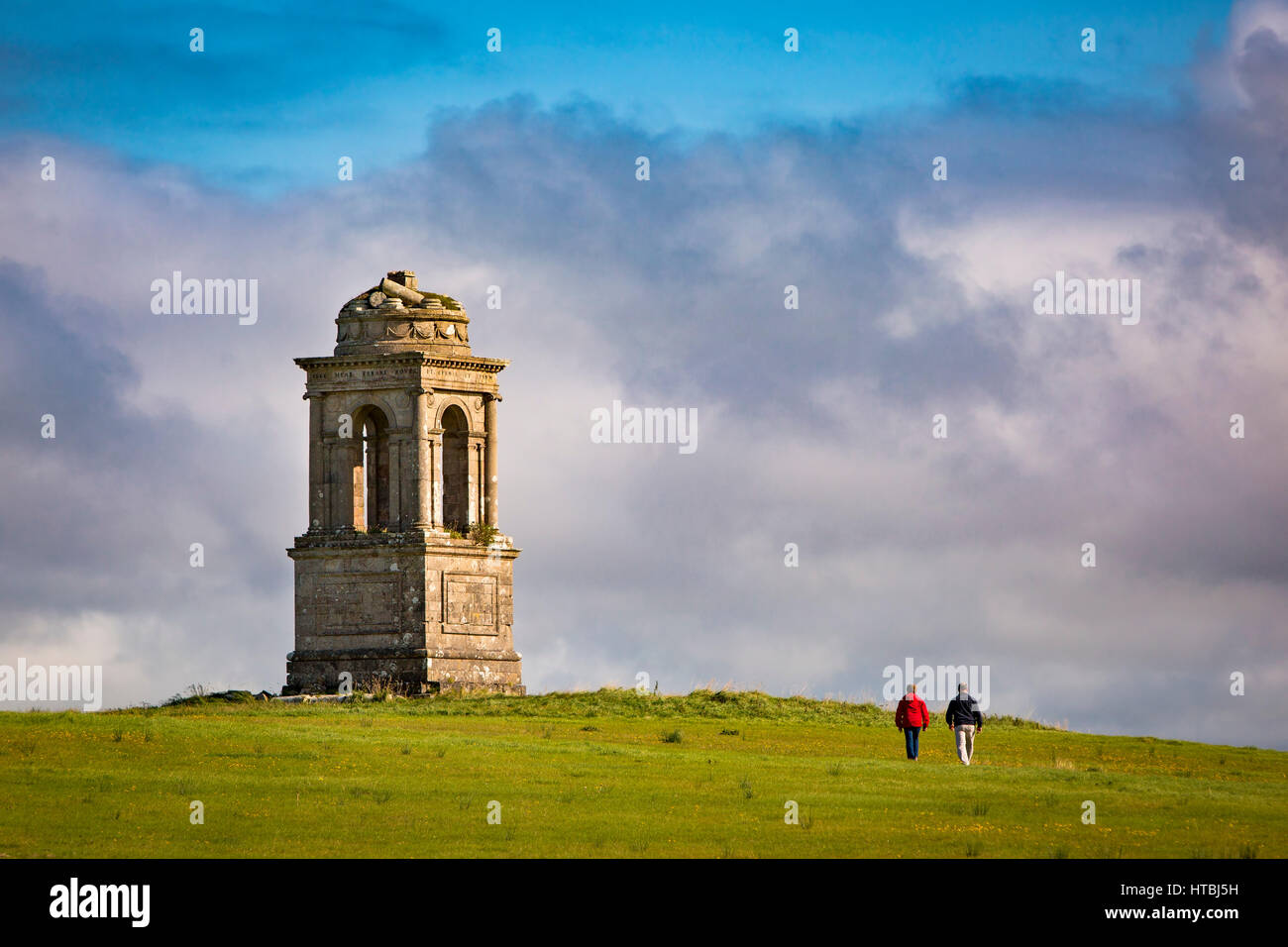 Mausoleum at Downhill Estate near Castlerock - dedicated to George Hervey, Lord Lieutenant of Ireland. County Londonderry, Northern Ireland, UK Stock Photo