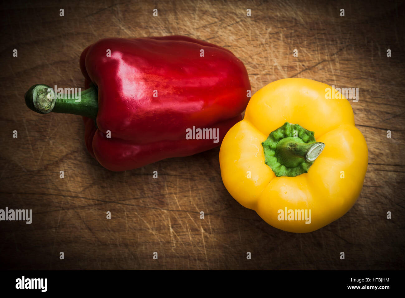 Red and yellow peppers Stock Photo - Alamy