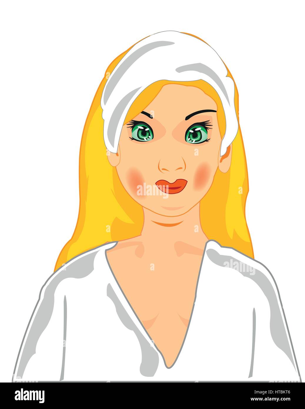 Making look younger girl in robe Stock Vector Image & Art Alamy