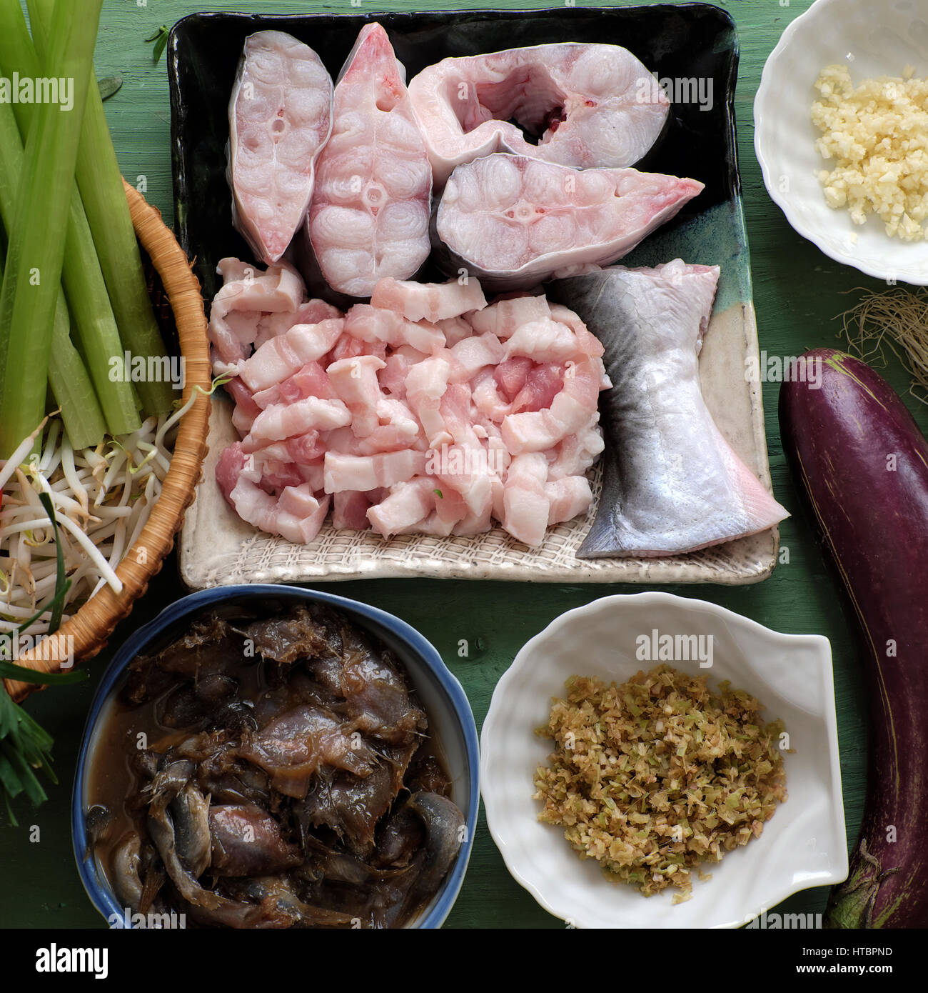 Vietnamese food, mam kho, a featured meal of Mekong Delta, Vietnam 