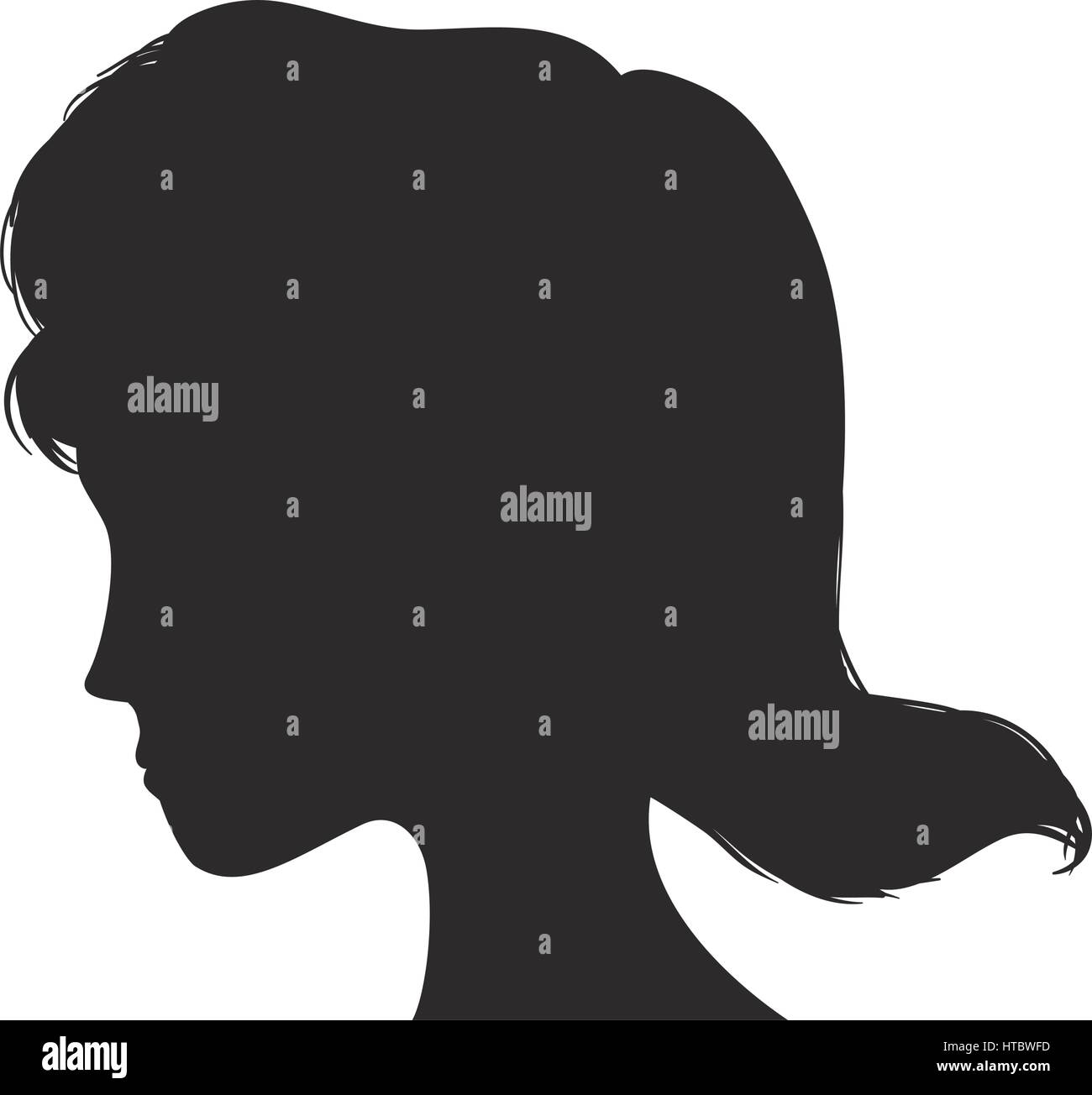 Woman head silhouette Stock Vector Image & Art - Alamy