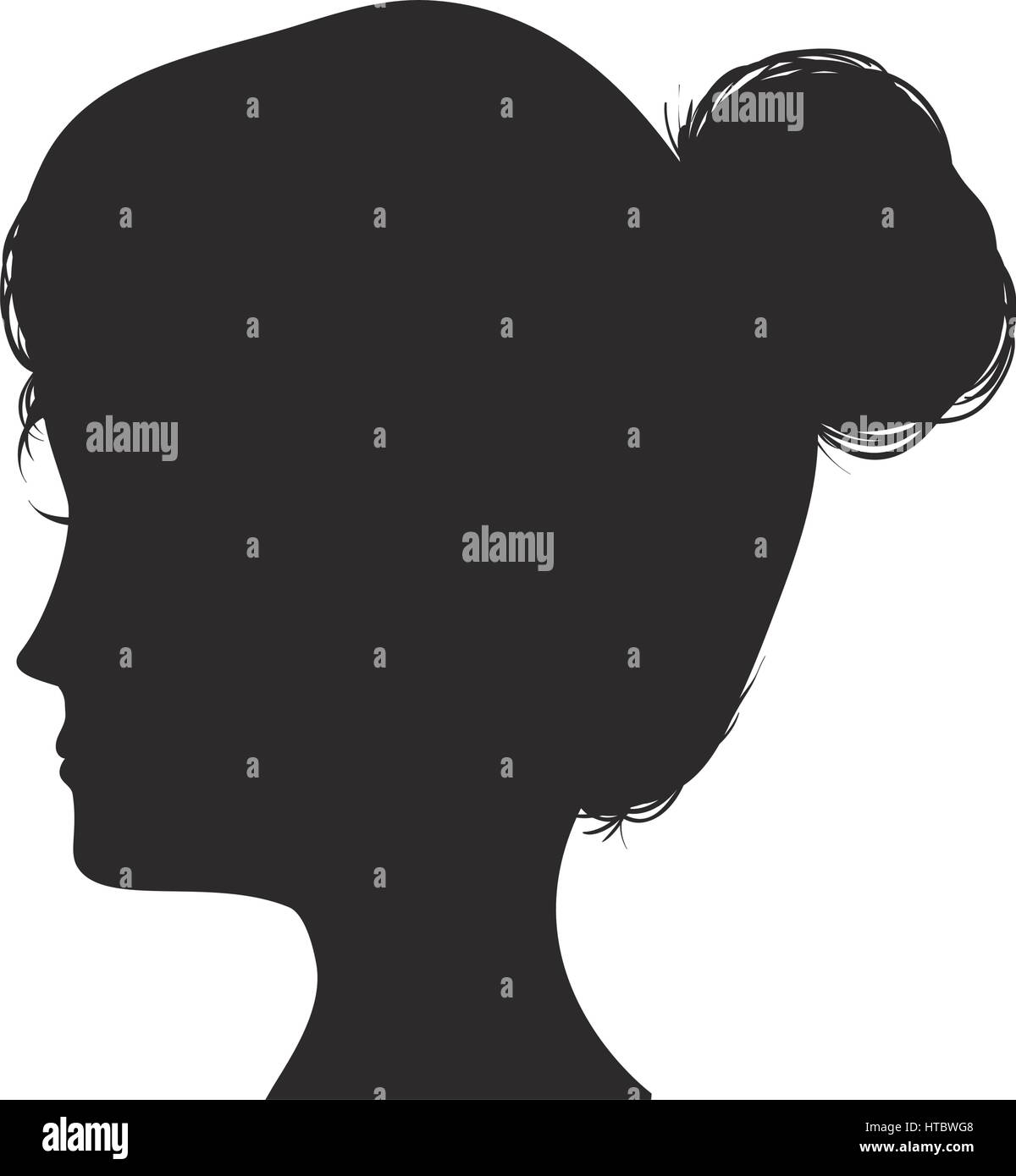 Woman head silhouette Stock Vector Image & Art - Alamy
