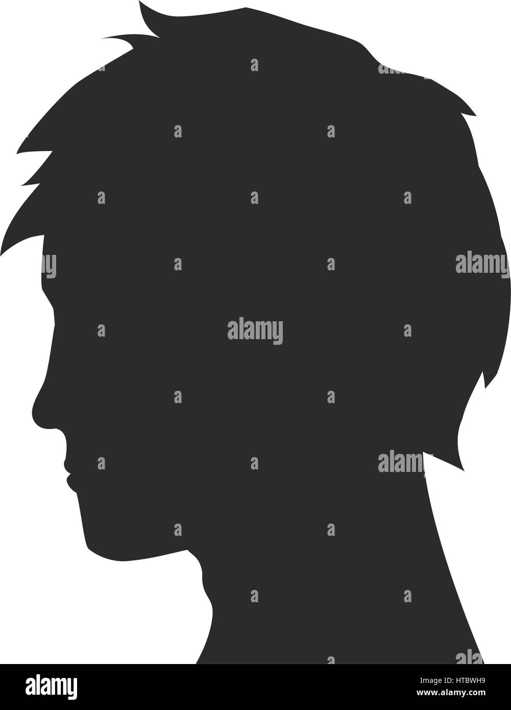 Man head silhouette Stock Vector Image & Art - Alamy