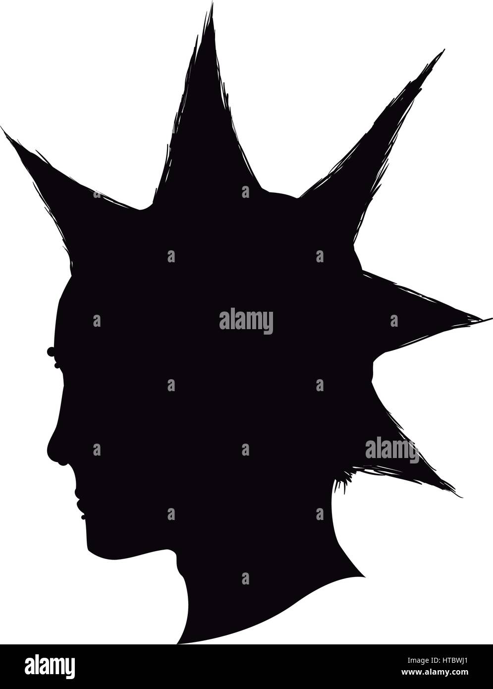 Man head silhouette Stock Vector
