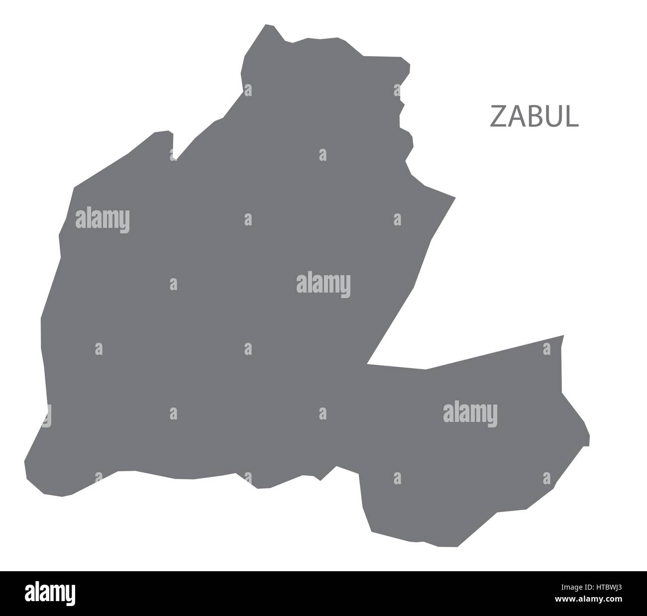 Zabul Afghanistan map grey illustration silhouette Stock Vector