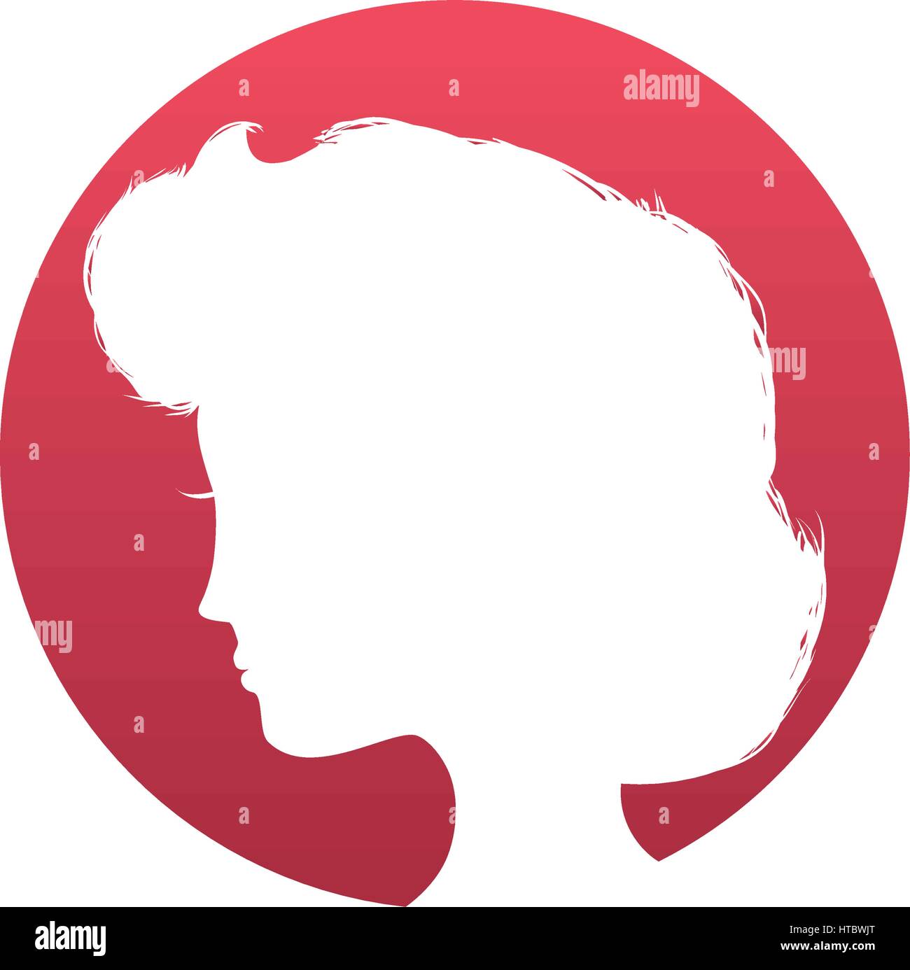 Woman head silhouette Stock Vector Image & Art - Alamy