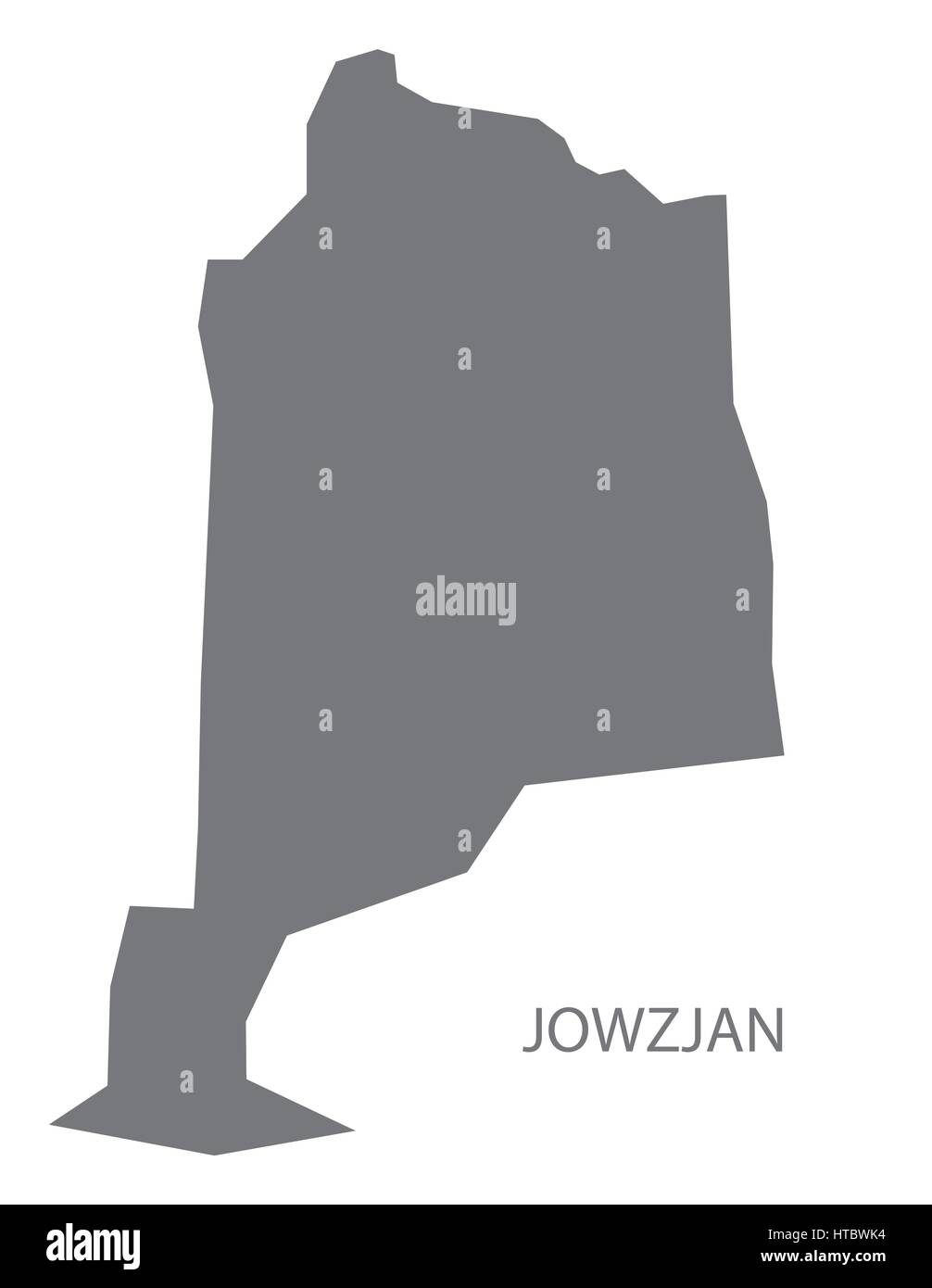 Jowzjan Afghanistan map grey illustration silhouette Stock Vector