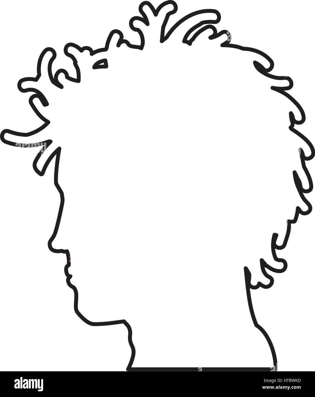Man head silhouette Stock Vector Image & Art - Alamy