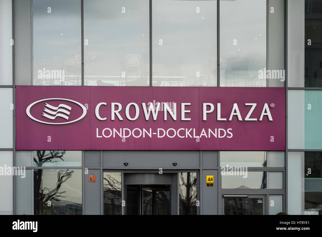 Crowne Plaza London Docklands Hotel, Royal Docks, London, England, U.K. Stock Photo
