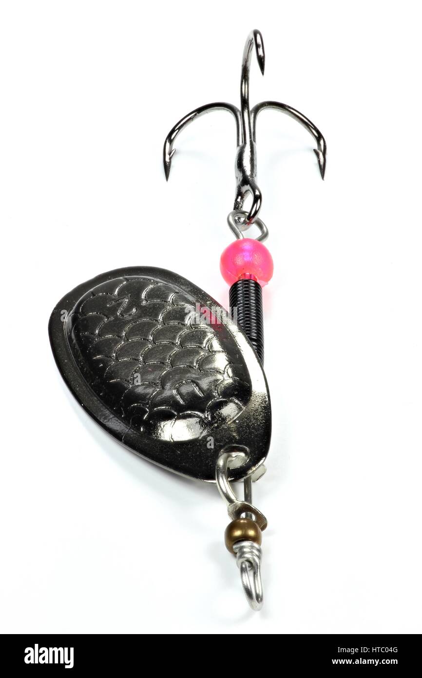 inline spinnerbait isolated on white background Stock Photo Alamy