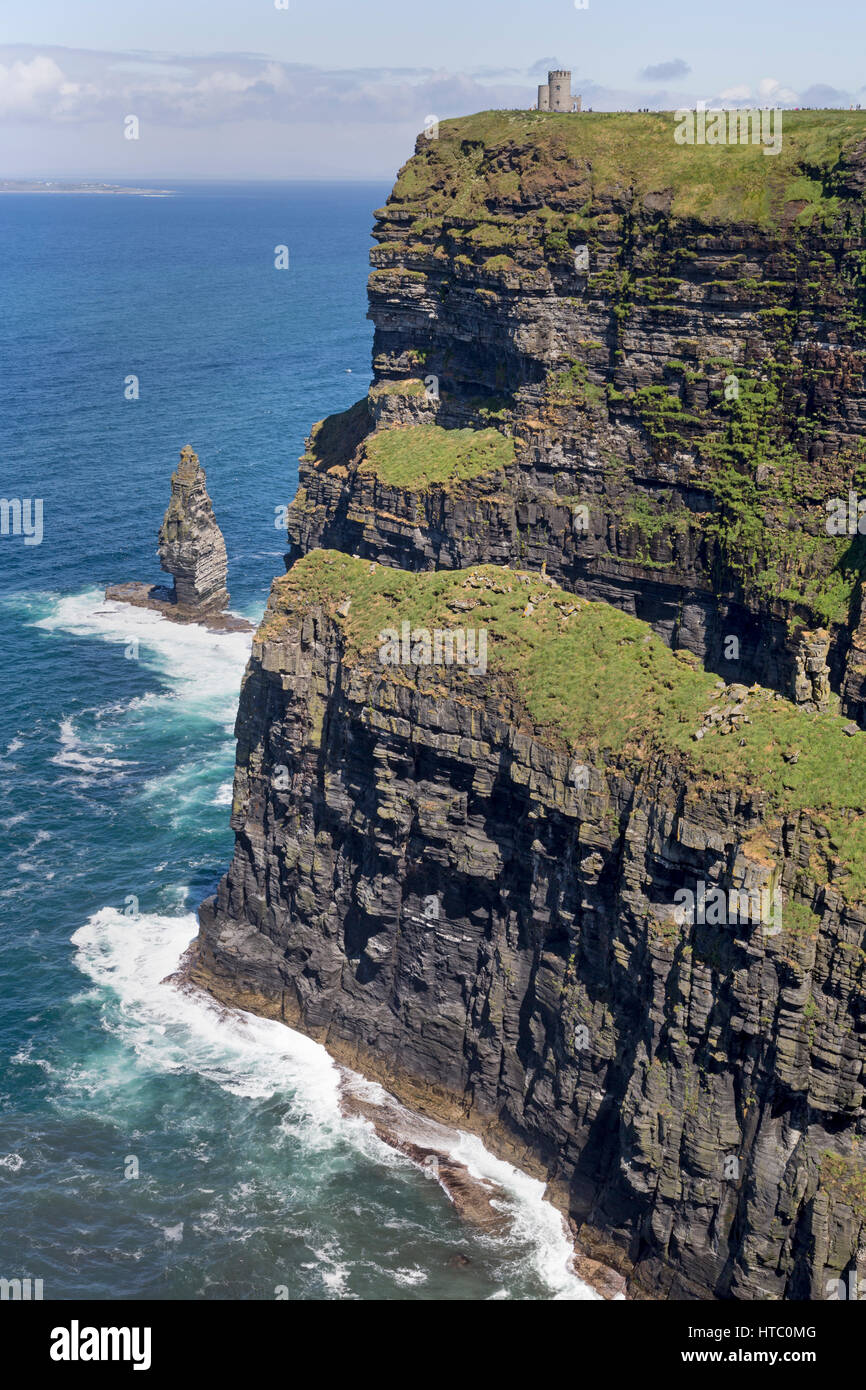 O'Brien's Tower, Cliffs of Moher, County Clare, Ireland, Europe Stock Photo