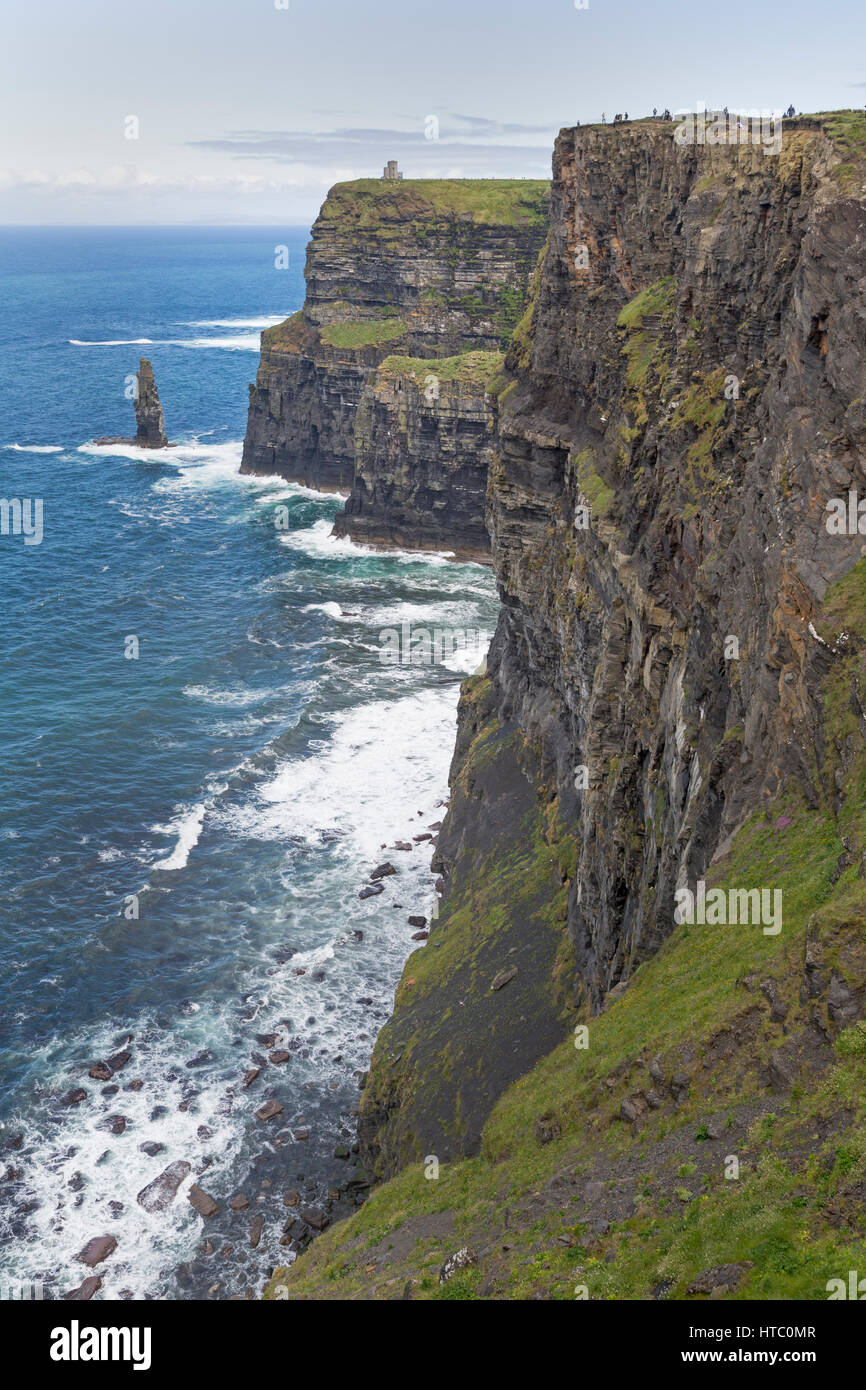 O'Brien's Tower, Cliffs of Moher, County Clare, Ireland, Europe Stock Photo
