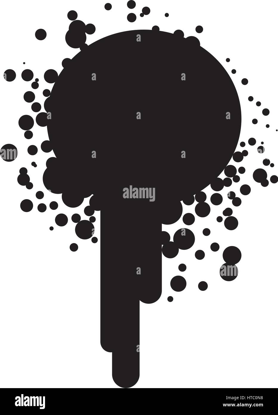 black silhouette ink splash paint icon Stock Vector Image & Art - Alamy