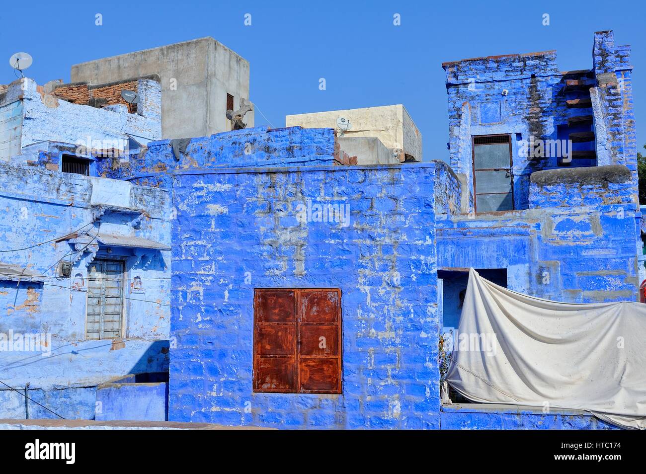 India blue houses in Jodhpur Rajasthan Stock Photo - Alamy