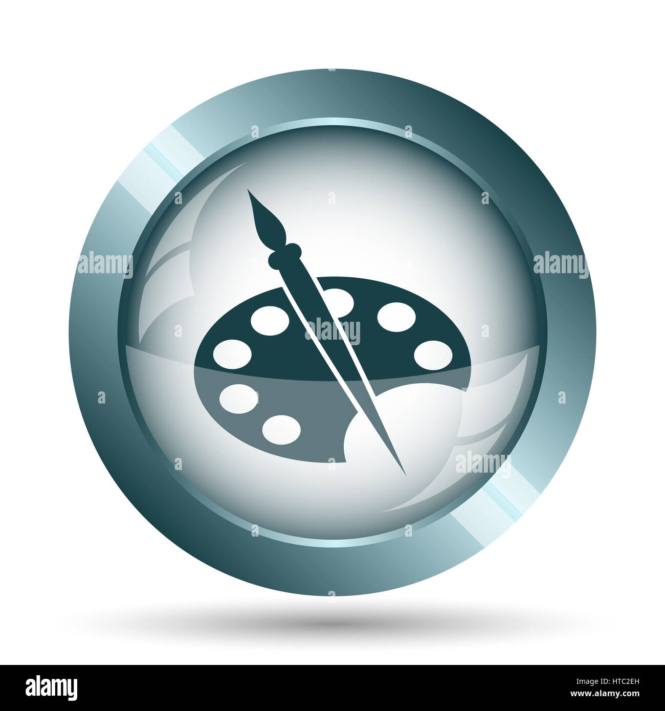 Painting icon. Internet button on white background Stock Photo - Alamy